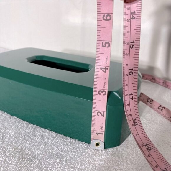 Vintage Green Plastic Tissue Box Cover Decor - Picture 4 of 14